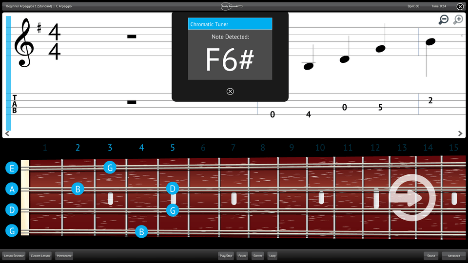 Purely Bouzouki Screenshot Chromatic Tuner