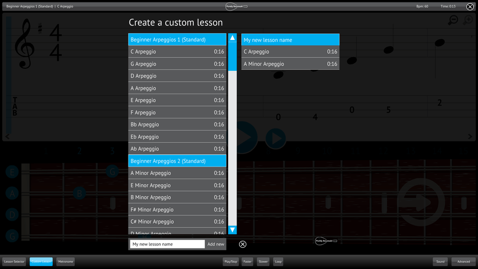 Purely Bouzouki Screenshot Custom Lesson